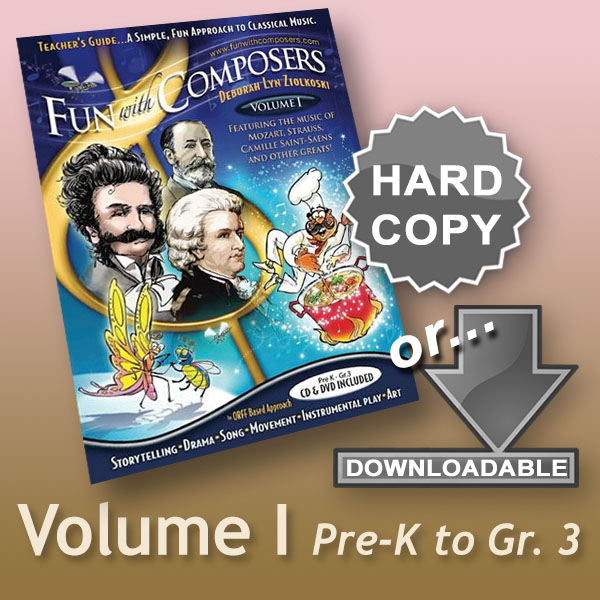 Fun with Composers Volume I – Pre K to Gr. 3 Hard Copy or Download